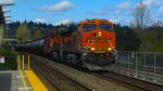 BNSF 6999 Leads a Crude Oil Train